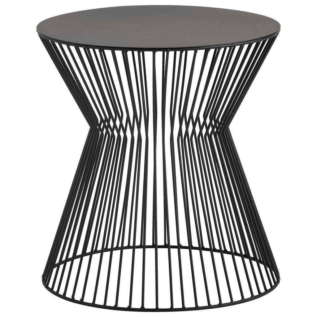 Carryhome Beistelltisch , Schwarz , Metall , rund , 35x38x35 cm , Wohnzimmer, Wohnzimmertische, Beistelltisch, Beistelltische rund