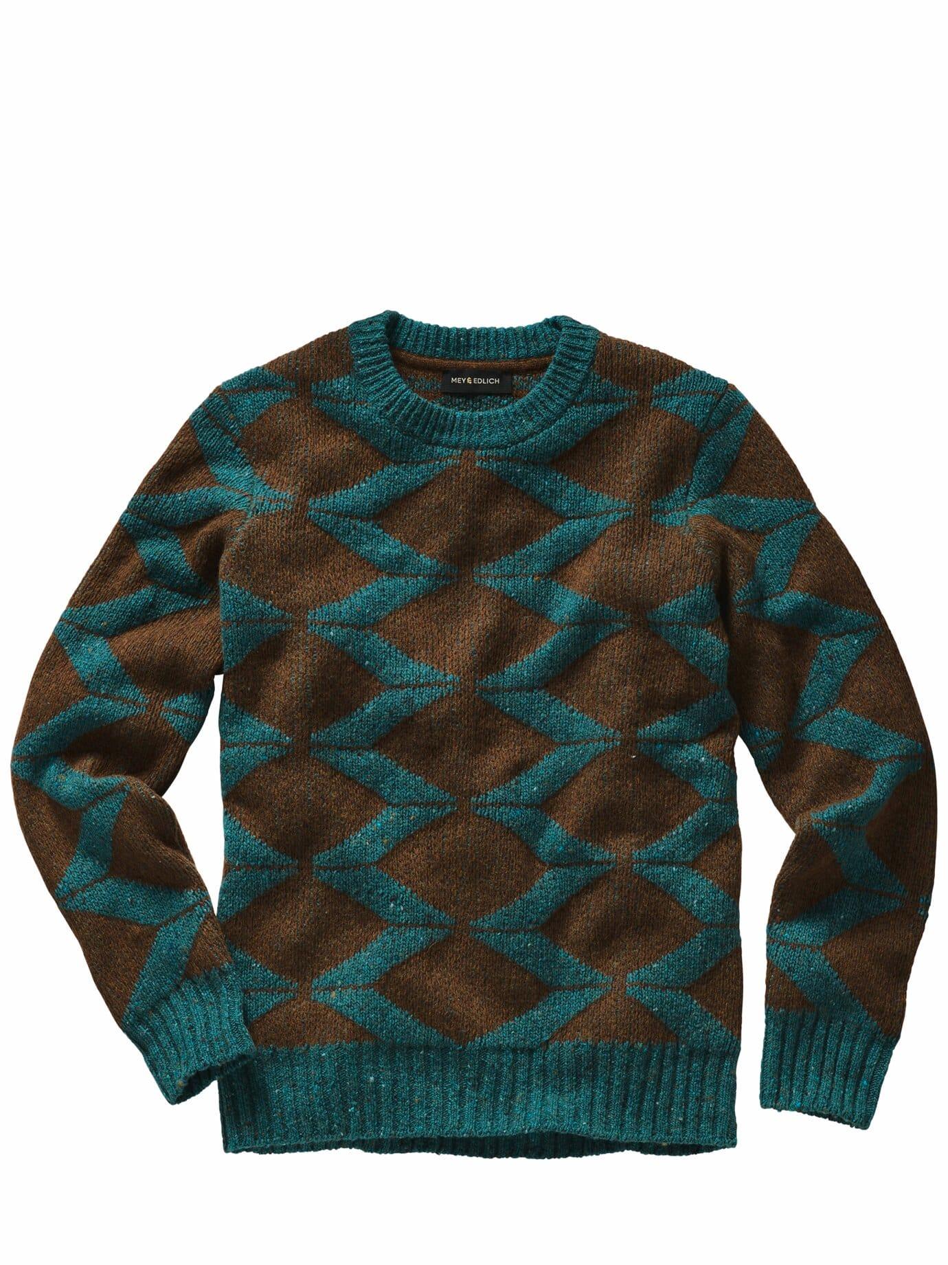 Mey & Edlich Herren Hauptrolle-Pullover Braun 68 % Wolle, 20 % Polyamid, 12 % Viskose