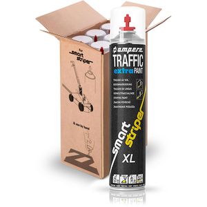 AMPERE Markierungsspray Traffic Extra Paint XL, rot, Langzeit, 6 Dosen je 750 ml