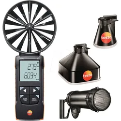 TESTO 0563 2417 - Flügelrad-Anemometer testo 417 Set 2, Messtrichtern + Gleichrich