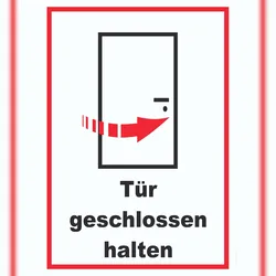 HB-Druck Tür geschlossen halten Schild A0 (841x1189mm)
