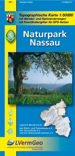 Naturparkkarten, Naturpark Nassau: Topographische Karte mit Wander- und Radwanderwegen. Mit Koordinationsgitter für GPS-Nutzer - Preis vom 13.10.2026 11:25:28 h