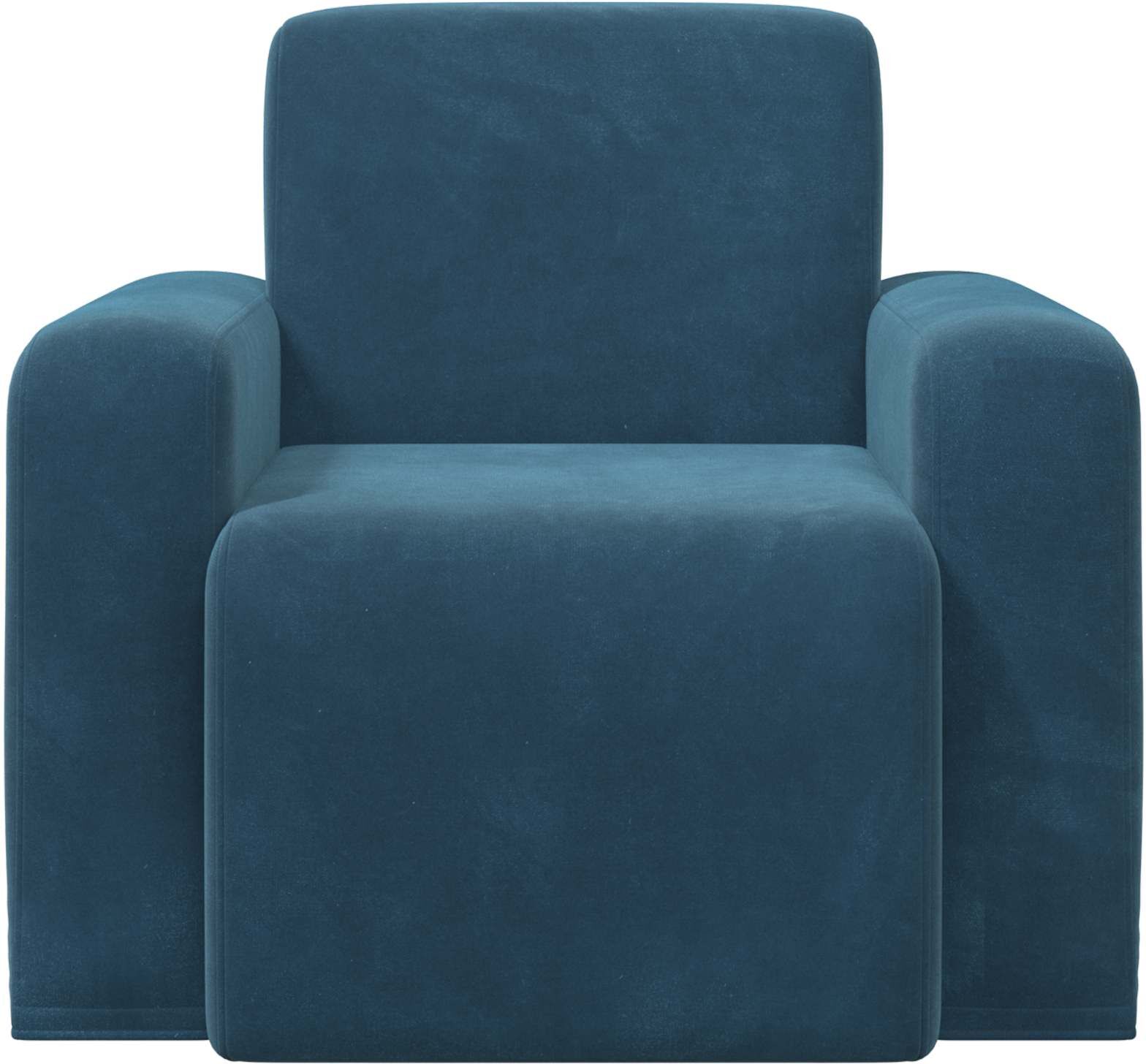 vidaXL Fauteuil Bleu Velours