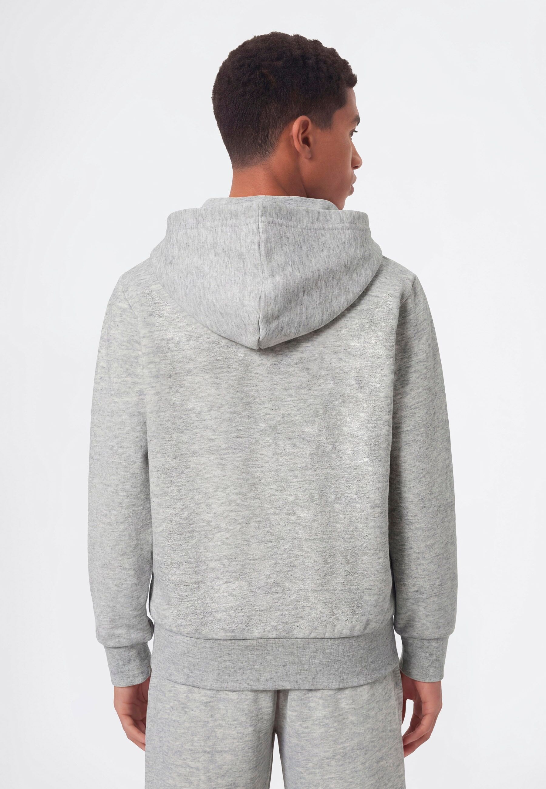 Kapuzensweatjacke CHAMPION "SPORTWEAR ZIP-UP HOODIE Standard Fit", Mädchen, Gr. M, grau (noxm), Obermaterial: 55% Baumwolle, 45% Polyester, Sweatjacken Kapuzensweatjacke, für Kinder und Jugendliche, mit sportlichem Charakter, Standard Fit noxm M