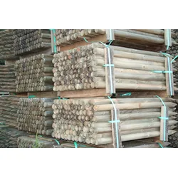 70 mm Kiefer/Fichte-Pfähle, zylindrisch gefräst, gespitzt, Kopf gefast, KDI, Länge 1,50 m