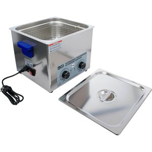 BGS-technic Ultraschallreinigungsgerät 6881, Teilereiniger, 15 Liter, mit Timer, Heizung und Ablasshahn