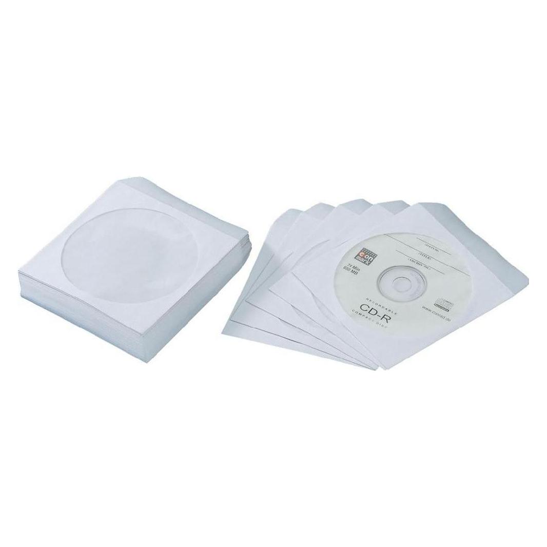 Papírová obálka pro CD nebo DVD s okénkem 100 ks (K-125X125/B)