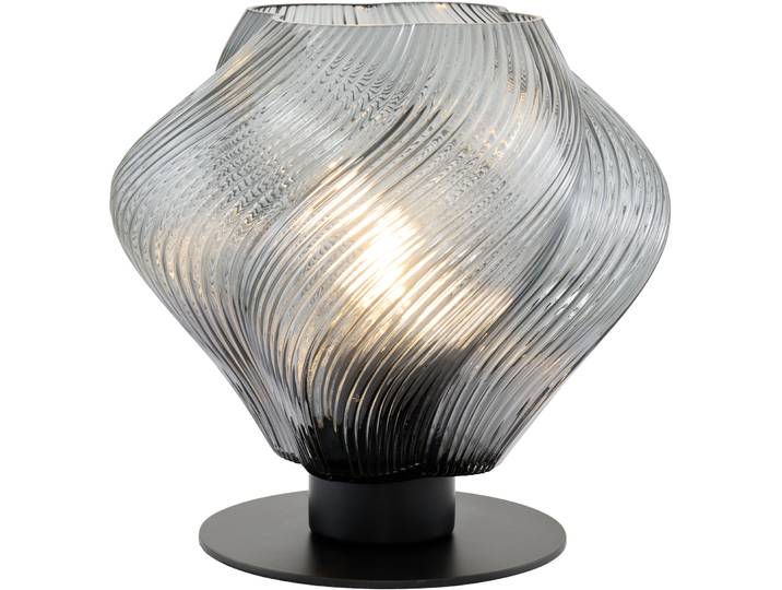 Tischlampe Miray rauchgrau/schwarz H 23 cm 630 lm - LED- LED Energiesparlampe
