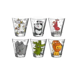 LEONARDO Kinderbecher  6er-Set  Bambini , transparent/klar , Glas , Maße (cm): B: 8,5 H: 9,5