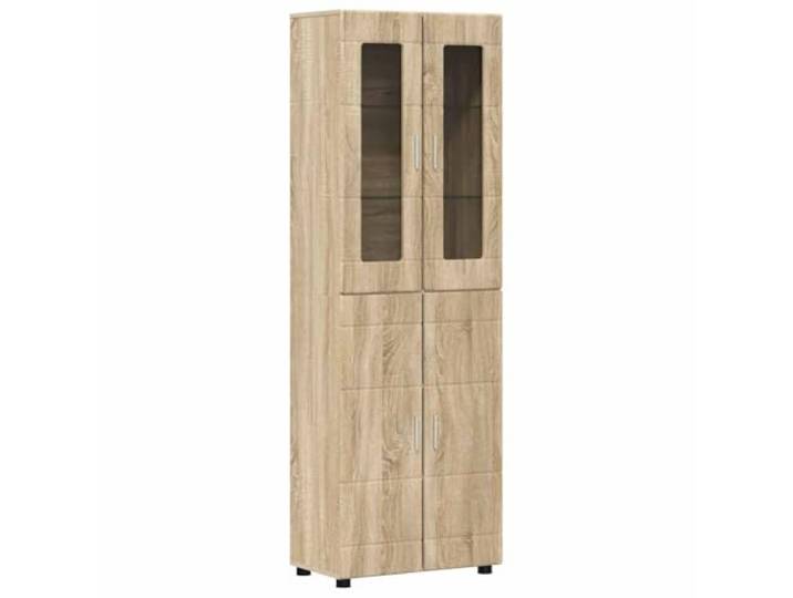 Makastle Highboard Sonoma-Eiche 60x35x182 cm Holzwerkstoff