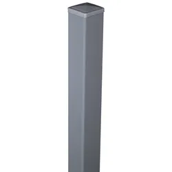 GroJa Aluminium-Pfosten 6x6 inkl. Kappe Silbergrau 1000 mm