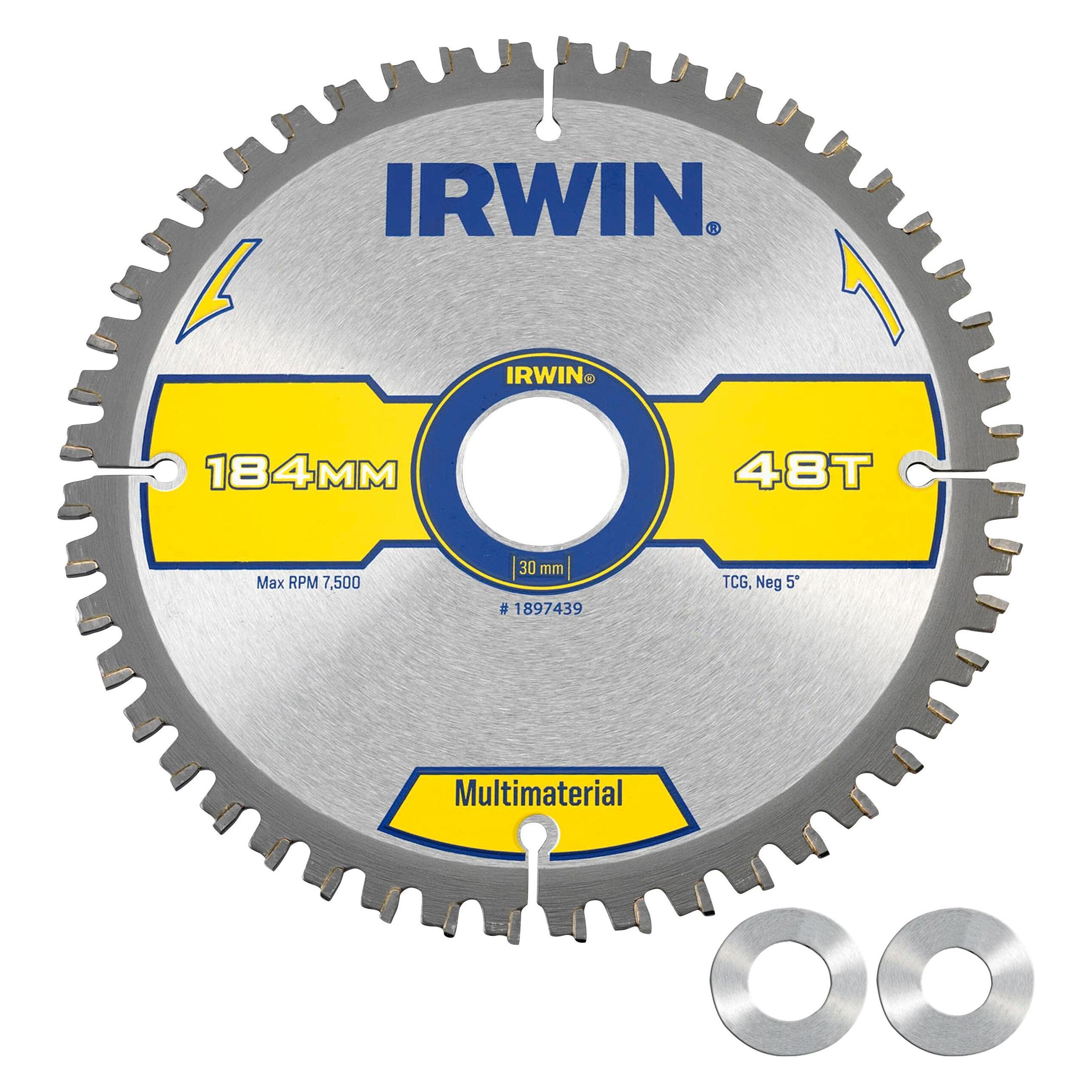 Irwin 1897439 Kreissägeblatt mit Zähnen TCG/Negativ Haken (1897439)