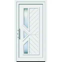 Feba Novotherm Kunststoff Haustüre Modell 503, weiß, mit Glas Orna C - weiß