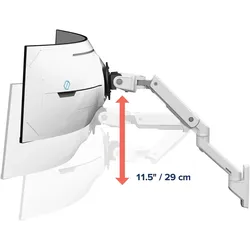 Ergotron Hx (Wand, 57", 17 kg), Monitor Halterung, Weiss
