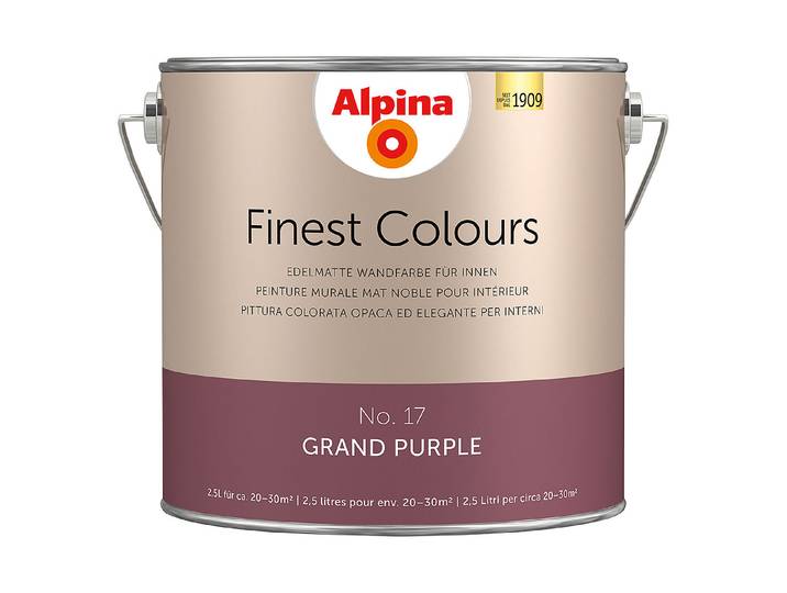 Alpina Wandfarbe Finest Colours Grand Purple 2.5 l Matt
