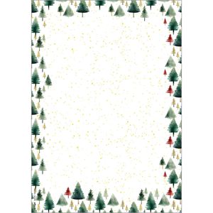 Sigel Weihnachtsbriefpapier DP688, Little Pines, A4, 90 g/m², 100 Blatt