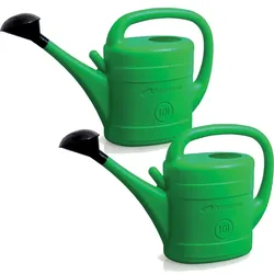 2x Gießkanne 10l Blumengießkanne Pflanzen Gartengießkanne Gießbrause Haus grün
