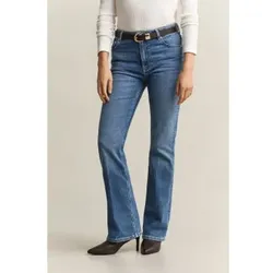 Gant für Damen. 4100307 Elastische ausgestellte Jeans in Blau (28), Lässig, Baumwolle, Denim
