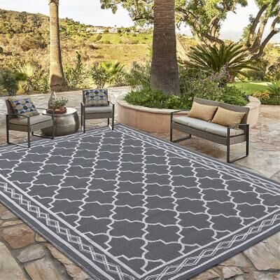 Garvee Waterproof Reversible Portable Outdoor Moroccan Rug