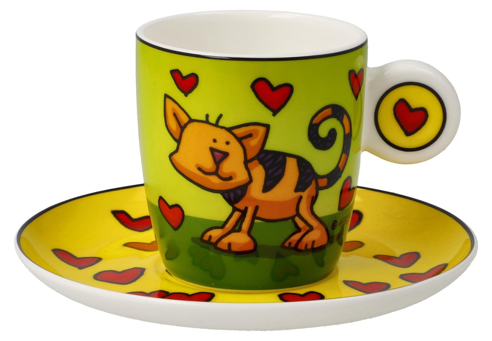 Goebel Ed Heck espressokopje met kattenmotief