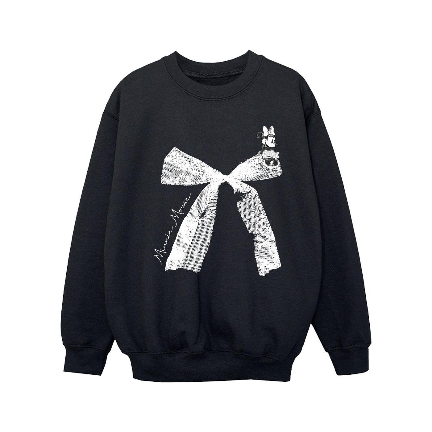 Disney Meisjes Minnie Mouse Strik Sweatshirt (Zwart)