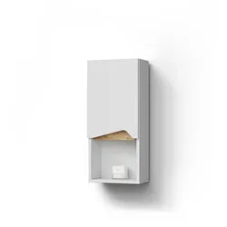 BADSCHRANK Timavo Weiß 30 x 67 cm mit Tür und offenem Fach