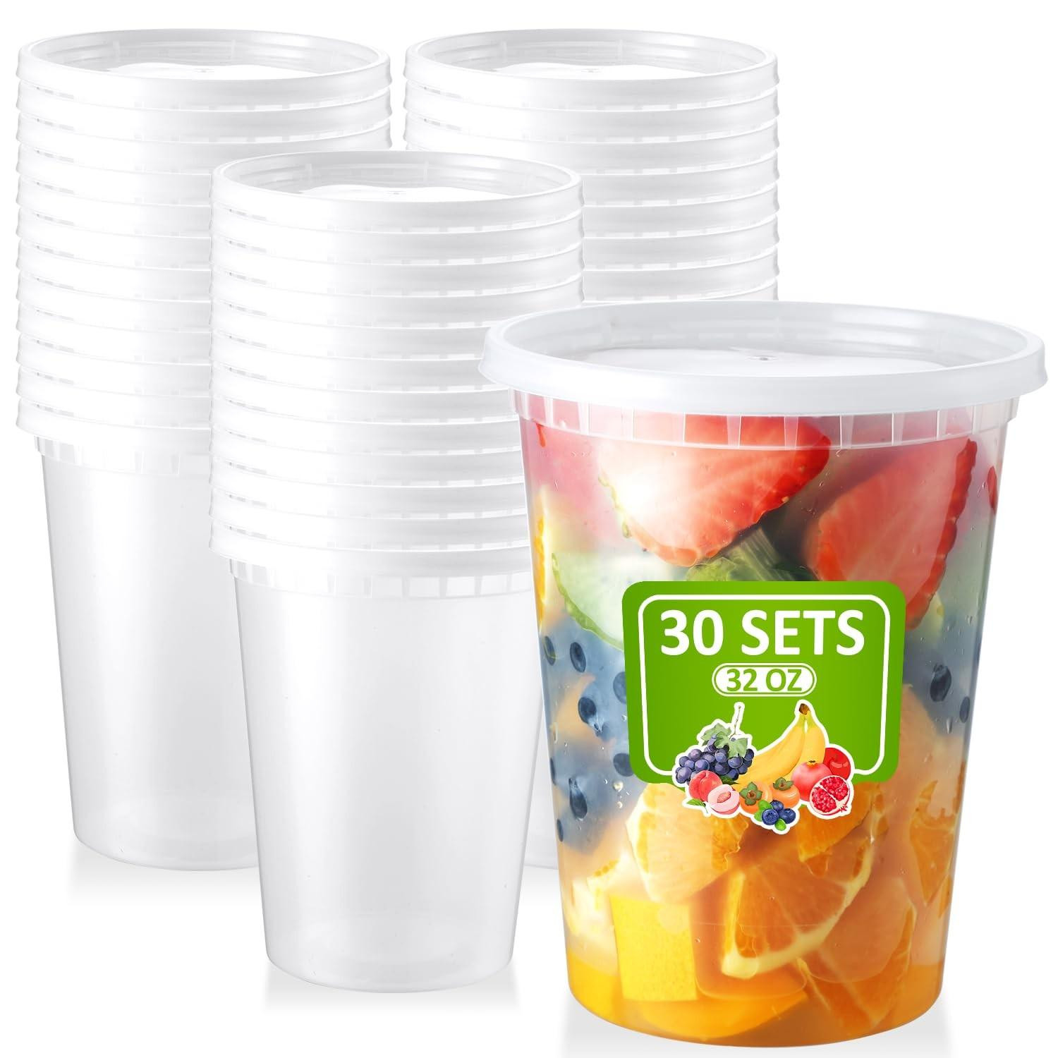 Merkloze Luchtdichte Voorraaddozen 30 stuks 960 ml