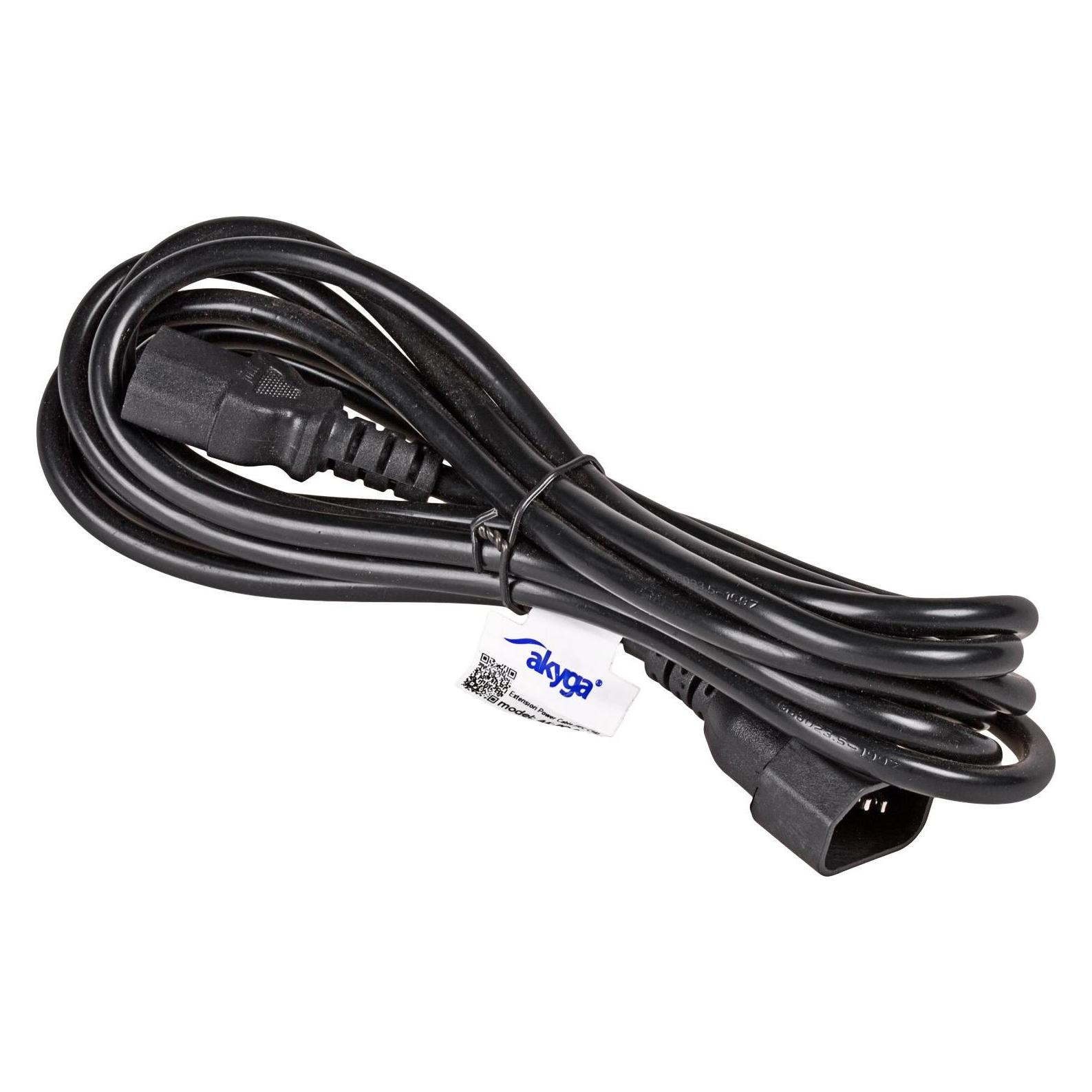 Akyga Netzkabel AK-PC-07C CU-Verlängerung IEC C13 | C14 3m (3 m) (AK-PC-07C)