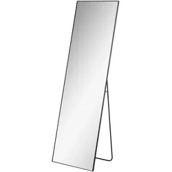 GANZKÖRPERSPIEGEL Aluminiumlegierung Glas Schwarz