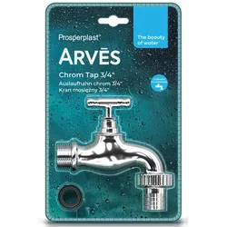 Arves, Zubehör Bewässerung, Hahn Chrom Regentonne