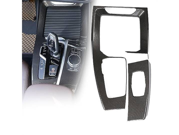 WMTCNC 2 Teile/Satz Auto Zentrale Konsole Getriebe Shift Panel Trim Abdeckung Für BMW X3 X4 G01 G02 2018 2019 Schmücken