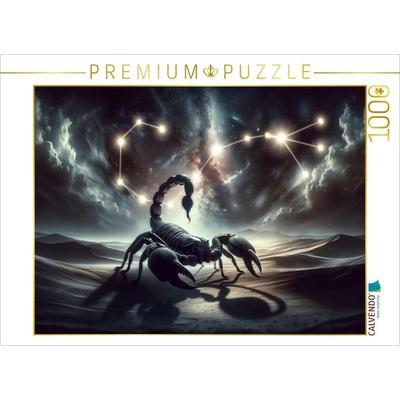 CALVENDO Puzzle Der Skorpion in der Wüstennacht: Ein Symbol für Kraft und Wandlung | 1000 Teile Lege-Größe 64x48cm Foto-Puzzle für glückliche Stunden