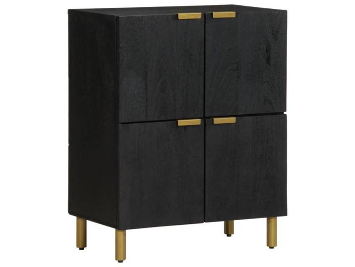 Buffet noir 60x33x75 cm bois d'ingénierie meuble de rangement meuble de rangement de cuisine meuble de rangement 4017674