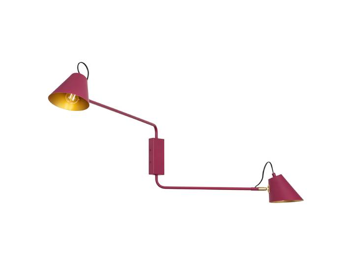 Applique murale moderne violette avec intérieur doré orientable 2