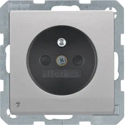Berker 6765106084 Steckdose m SK-Stift LED Qx alu lack