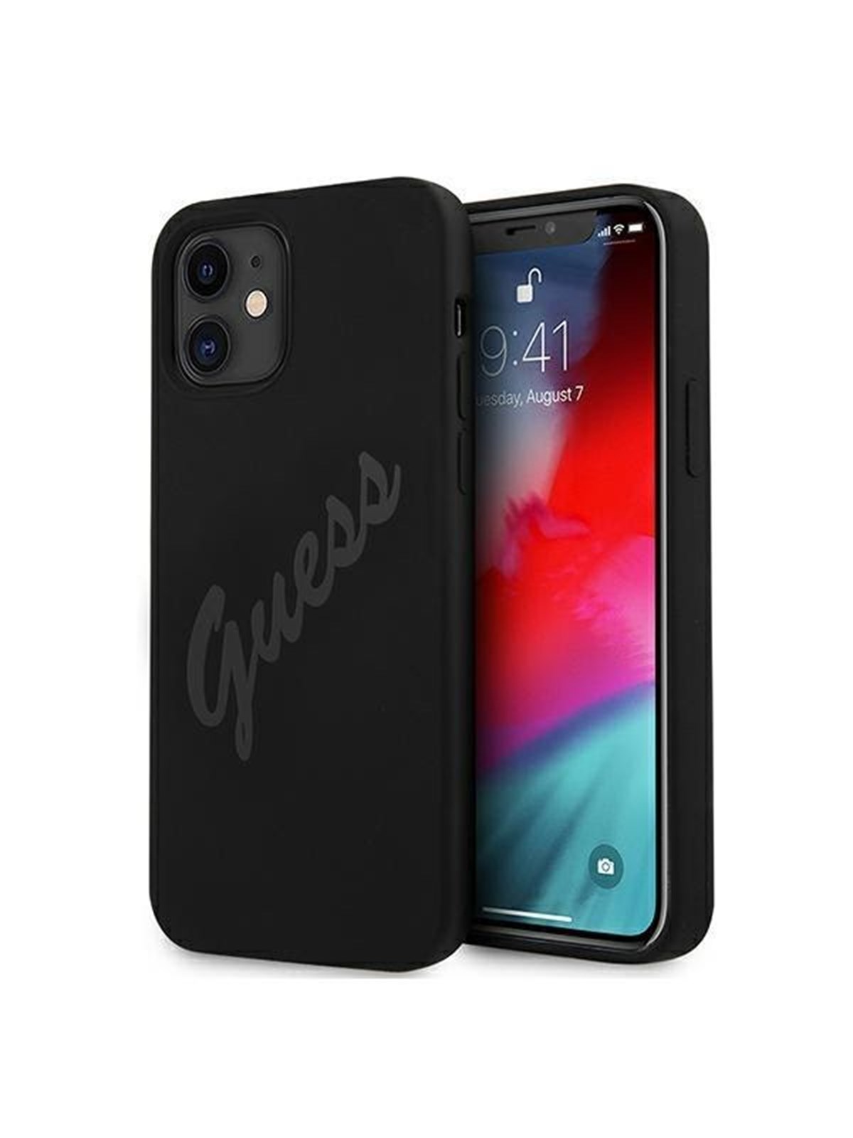 GUESS GUHCP12SLSVSBK iPhone 12 mini 5.4" black/black hardcase Script Vintage