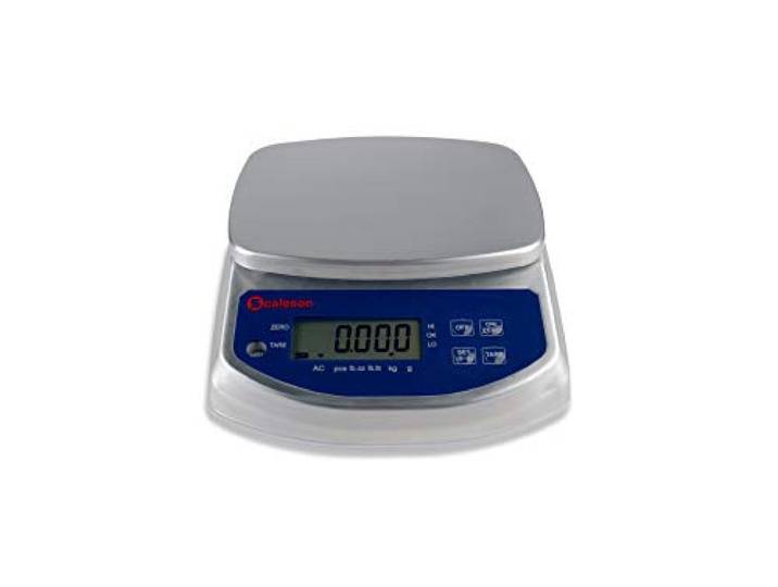 SCALESON S120 Edelstahl Tischwaage/Kompaktwaage/Großküchenwaage/aus hochwertigem Edelstahl/Staub - und Spritzwasser geschützt (IP68) / Max. 6kg - 1g