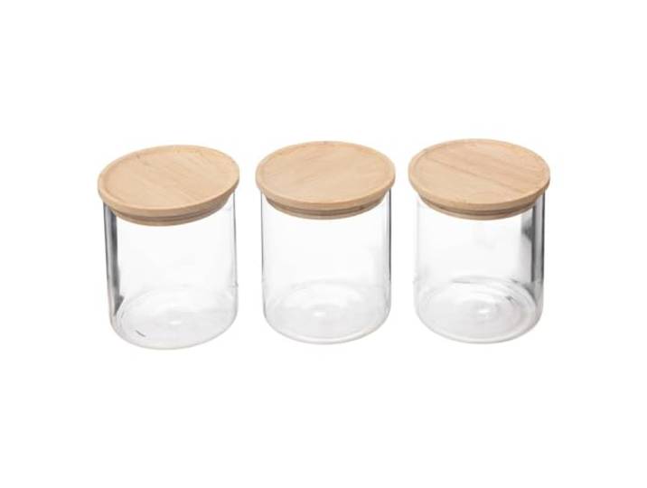 5five - set van 3 glazen hemetic potten 035l hermet