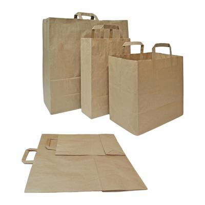 VEPATIM 250 Papiertragetaschen aus Kraftpapier 320+220x250mm braun 70 gr.