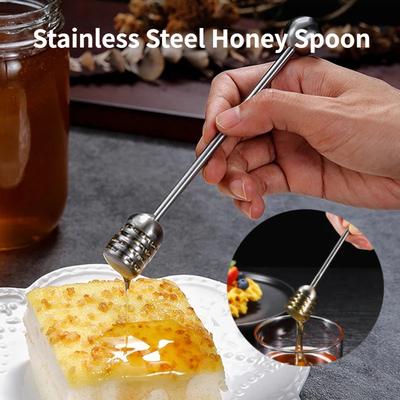 Modern Mode Marketplace Premium Stainless Steel Honey Dipper Stick & Honey Spoon Syrup Server Premium Stainless Steel Honey Dipper Stick & Honey Spoon Syrup Server