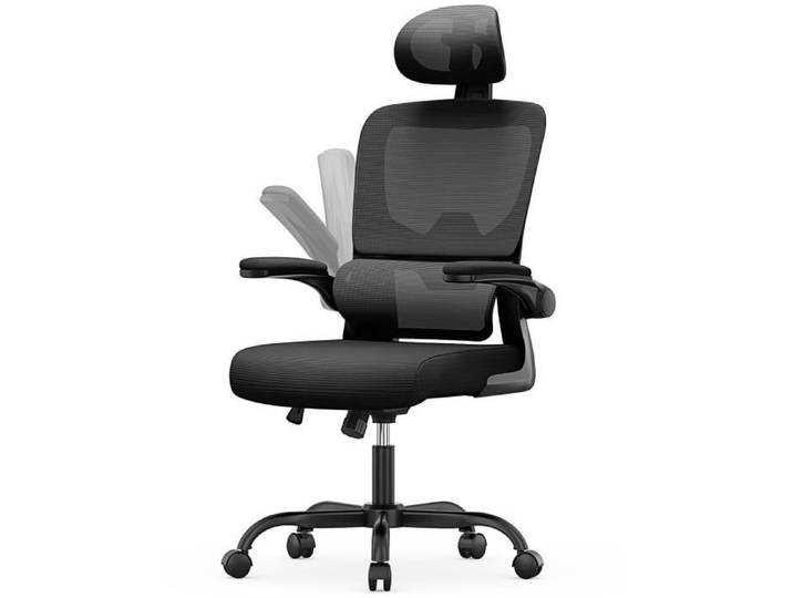 Fauteuil de bureau Ergonomique - Chaise de bureau - Accoudoir Hauteur-Réglables - Support Lombaire Adaptatif