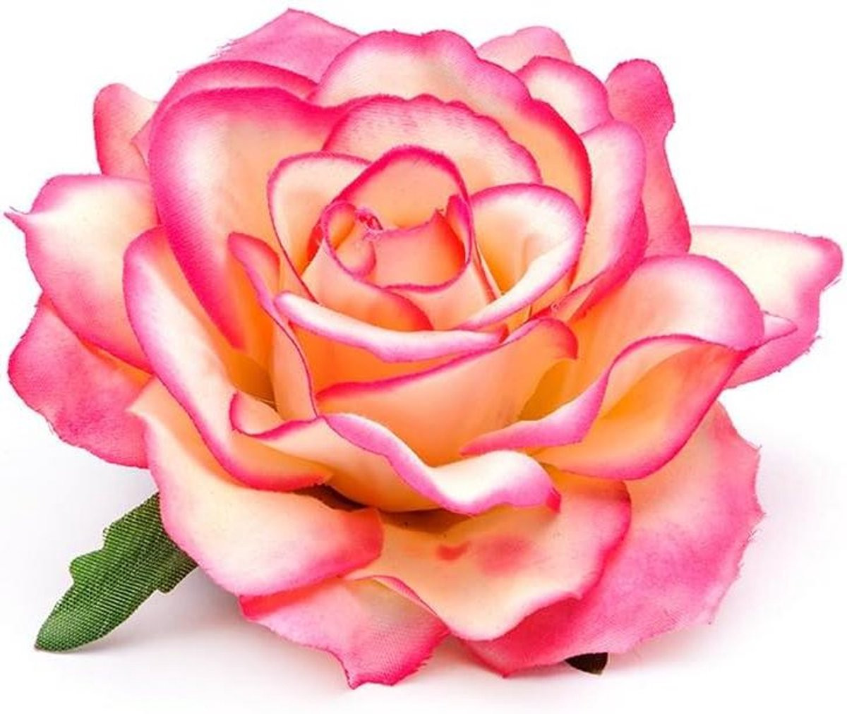 Set van 10 realistische zijden rozenkoppen voor decoratie - Roze Beige - 11 cm
