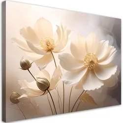 BILD auf Leinwand, Zarte fliederfarbene Blumen lila