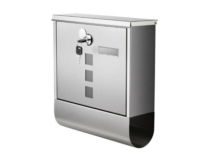 Ochama Boîte aux Lettres Murale avec Serrure et Porte-Journaux, Argenté