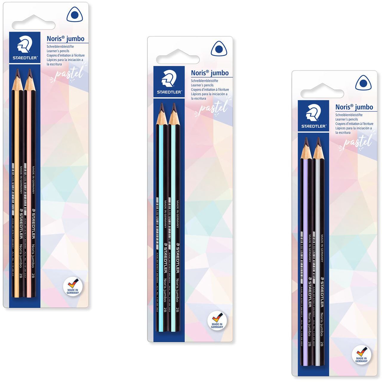 STAEDTLER Bleistift Noris jumbo pastel Härtegrad: HB 2er