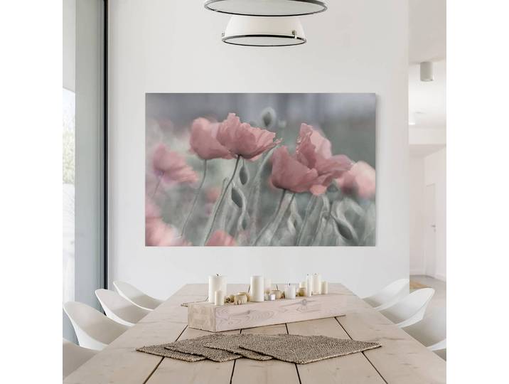 Leinwandbild Malerische Mohnblumen IV Kunststoffart: Polyethylen Material: Kunststoff Motiv: Blumen Muster: mit Motiv Pink 60cm
