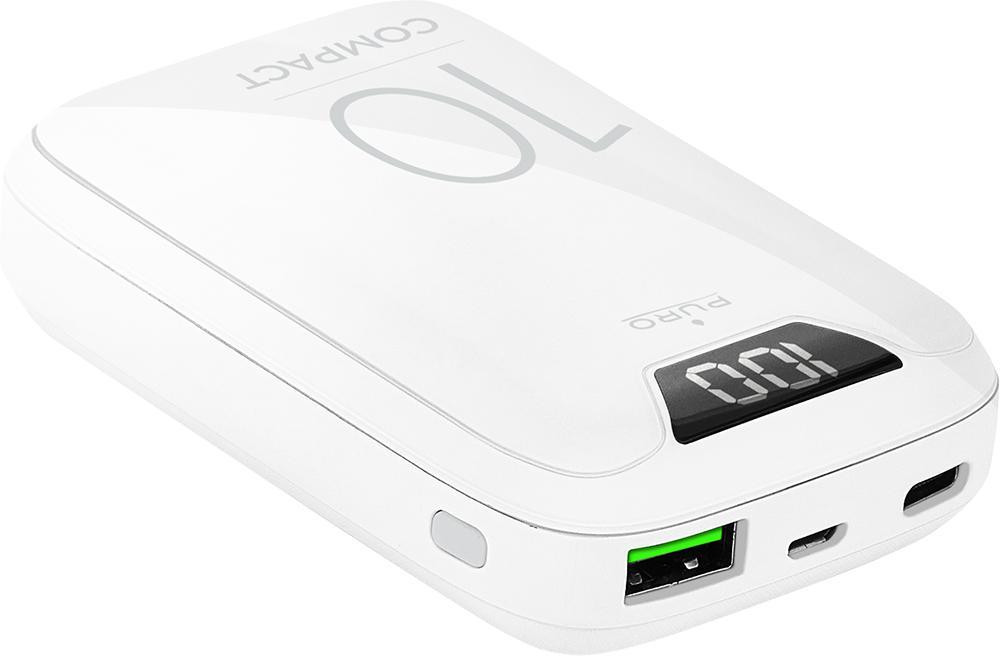 Puro Powerbank 10000mAh met 1 USB-A poort, wit (Blanc Puro)