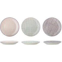 Bloomingville Maya Teller groß, Violett, Steingut 3er-Set, Ø 28 cm, 3er-Set