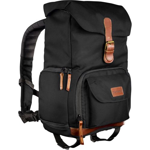 Mantona Fotorucksack Luis junior schwarz Retro