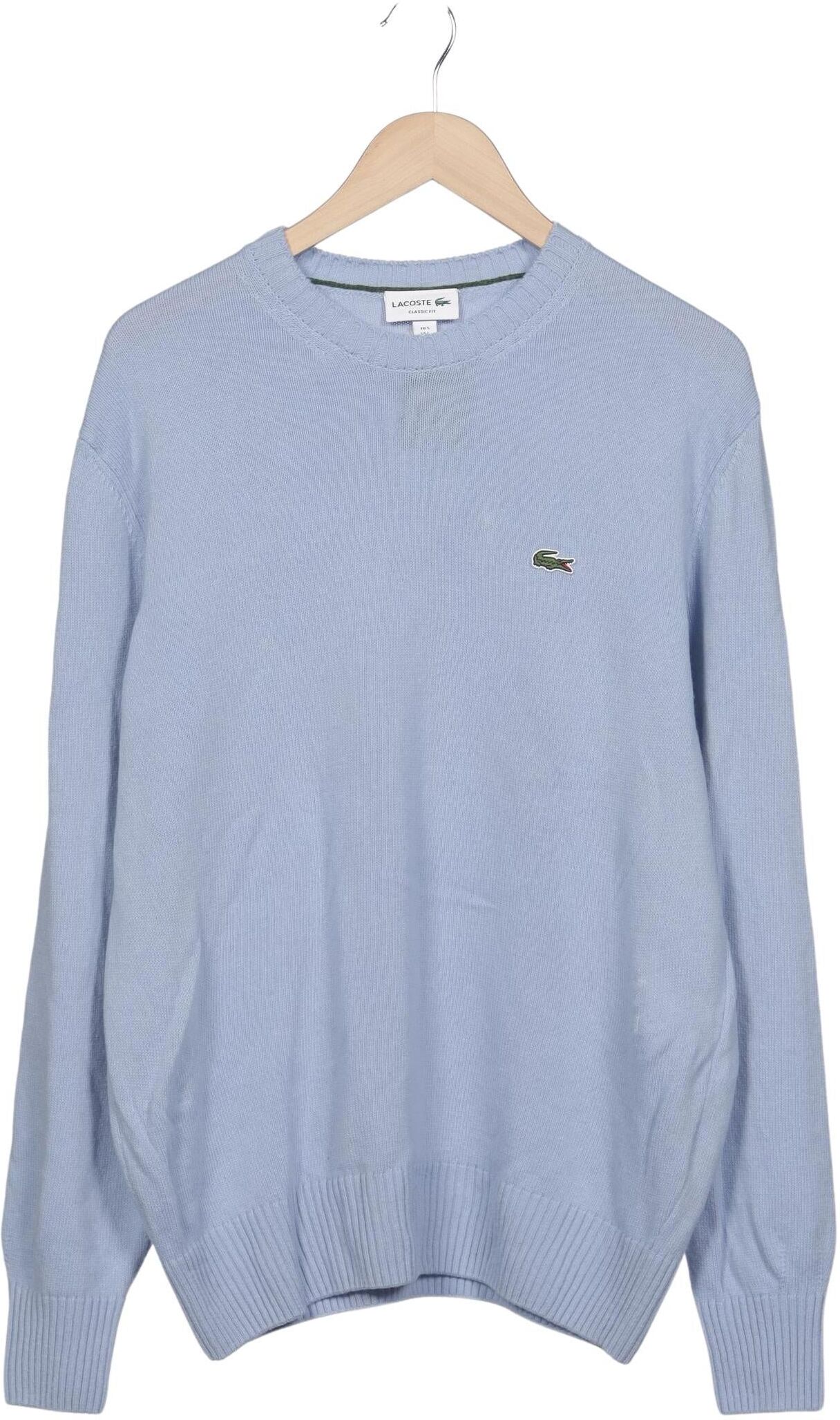 Lacoste Herren Pullover, Hellblau, Gr. L, Wolle - Second Hand